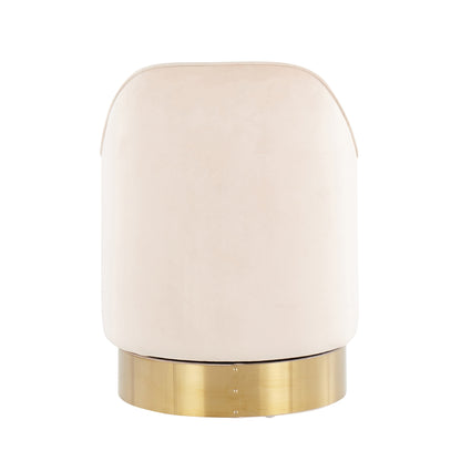 Silver Orchid Corday Swivel Velvet Vanity Stool