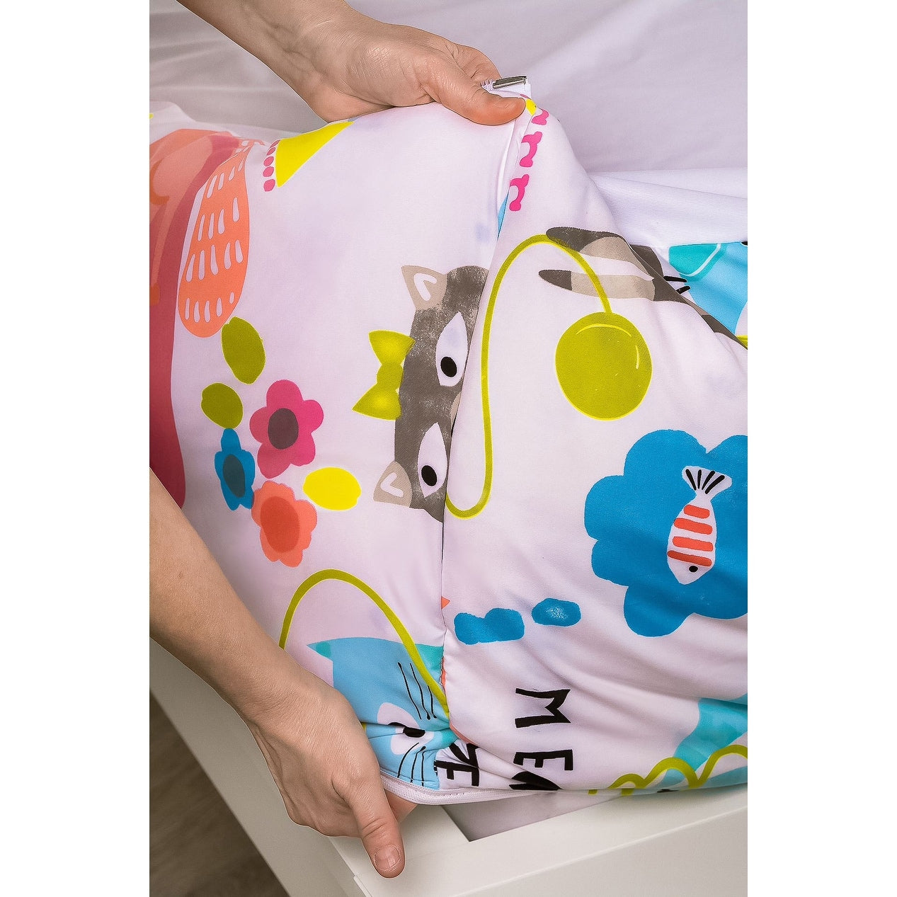 Siscovers I Heart Cats Bunkie Deluxe Zipper Bedding Set