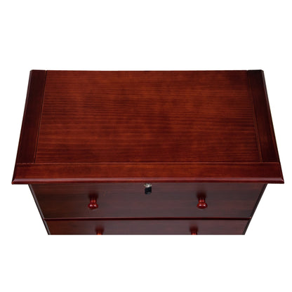 Palace Imports 100% Solid Wood 5-Jumbo Drawer Chest with Lock, Metal or Wooden Knobs