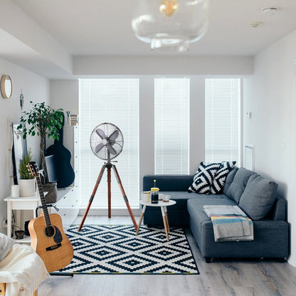 Star Fans Star Tripod 16-inch Stand Fan with Wooden Legs