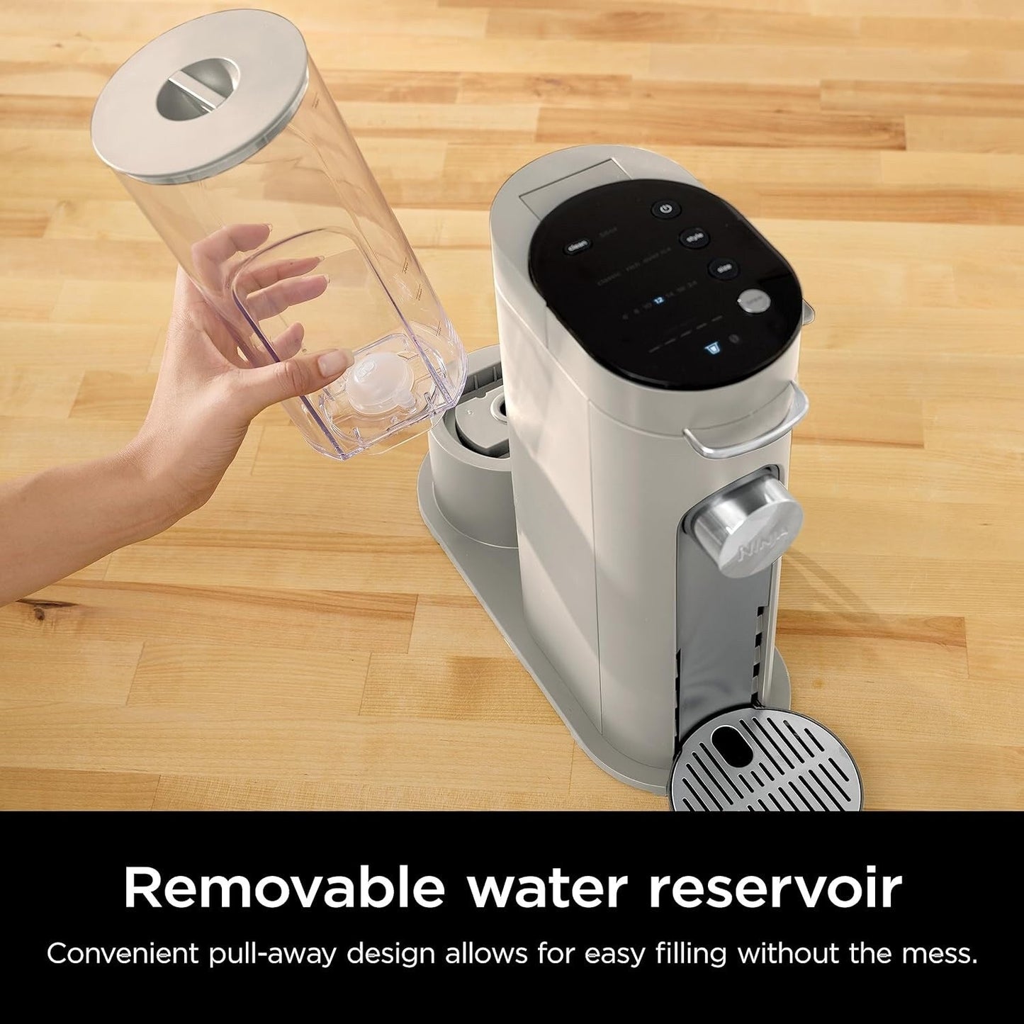 Stone Single-Serve Coffee Maker, K-Cup Compatible, 56oz Reservoir, Grounds Brewing, Iced Coffee