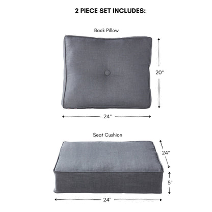 Sunbrella 2-Piece Premium Deep Seat Outdoor Cushion Set