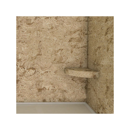 Transolid Studio 14-In X 14-In Solid Surface Wall-Mount Corner Shower Seat - 14.5 x 14.25 x 3