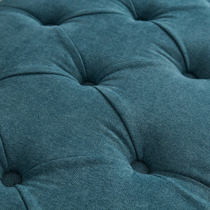 Upholstered Storage Bench Arm Bench Entryway Bench with Tufted Flip Top 50.4 Inches