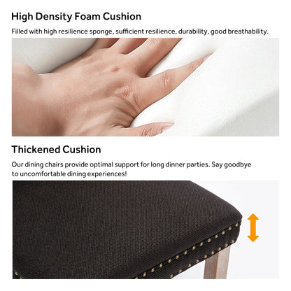 Upholstered Tufted Velvet Dining Chair with Solid Wood Legs Set of 6