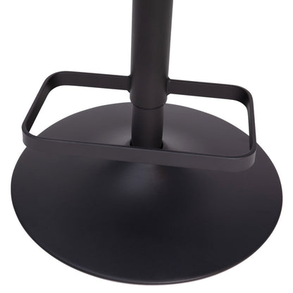 Modern Upholstered Adjustable-Height Barstool with Rounded Back