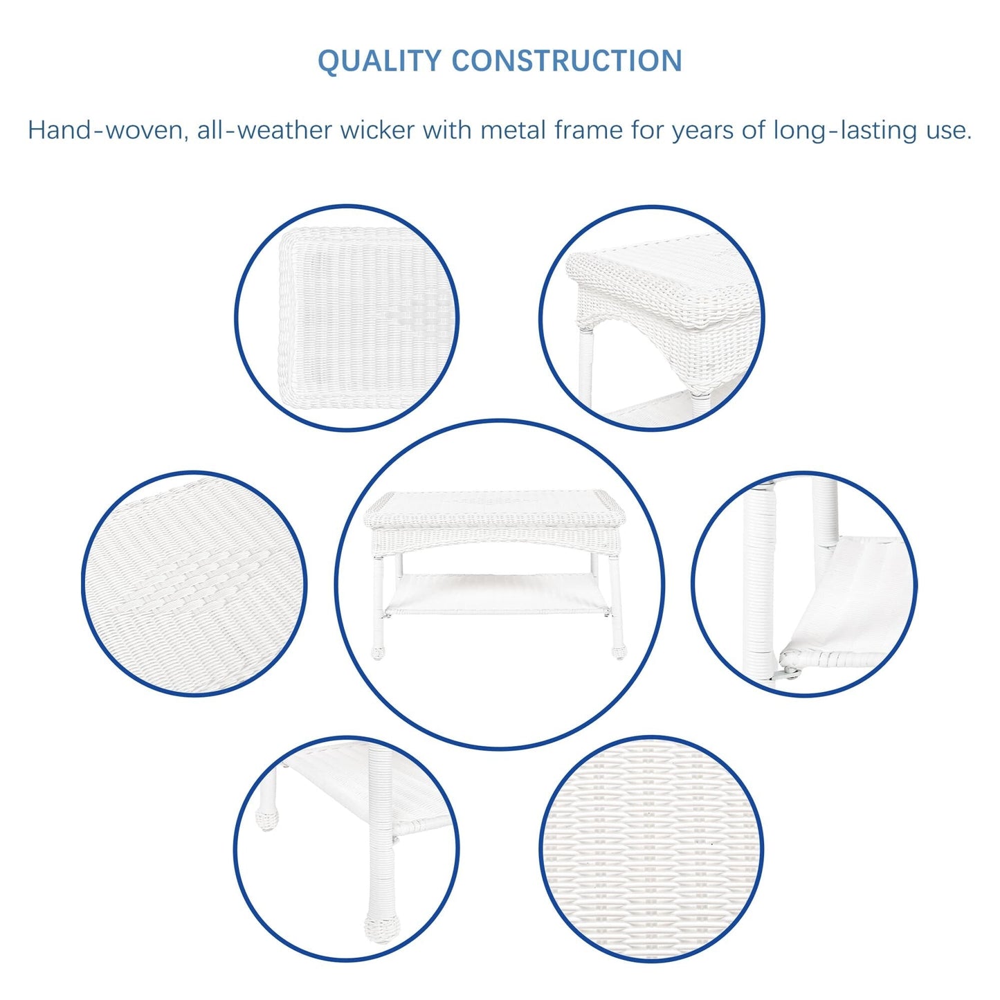 Wicker Patio 4-piece Conversation Set