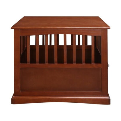 Wooden Pet Crate End Table with Lockable Door