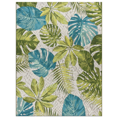 World Rug Gallery Contemporary Tropical Floral Indoor/Outdoor Area Rug