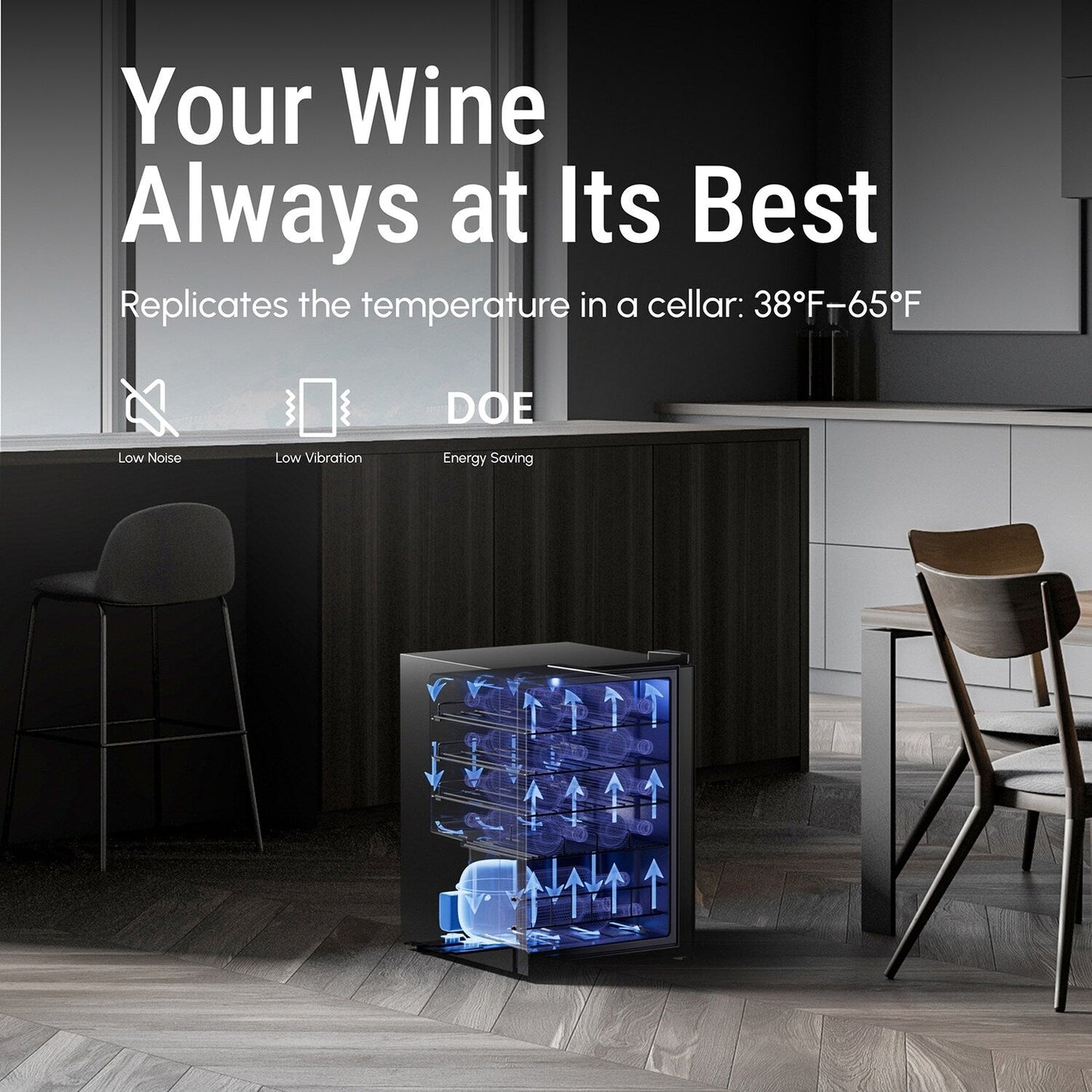 17 Inch Wine/Beverage Refrigerator, 20 Bottles, Freestanding, Digital Temperature Control