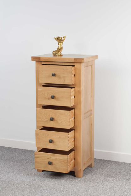 Cotswold 5 tiroirs étroit