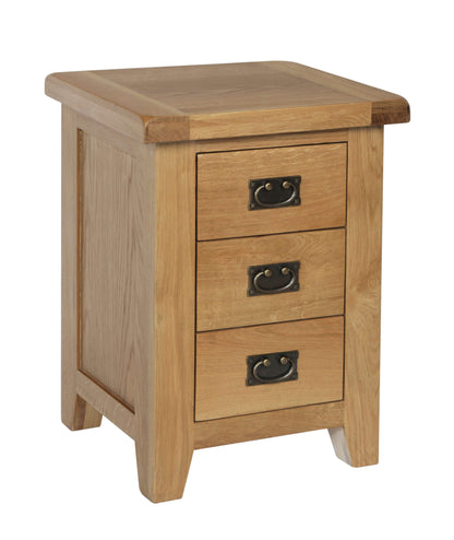 Table de chevet rustique à 3 tiroirs