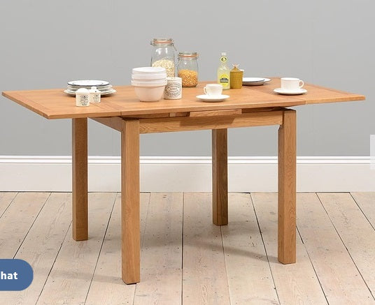 Table à manger rustique à abattants