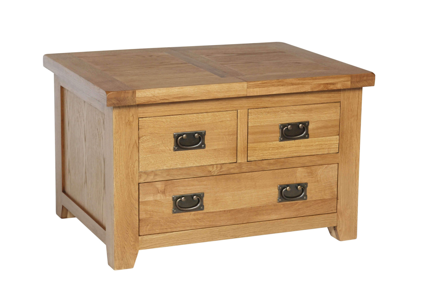 Petite table basse de rangement rustique